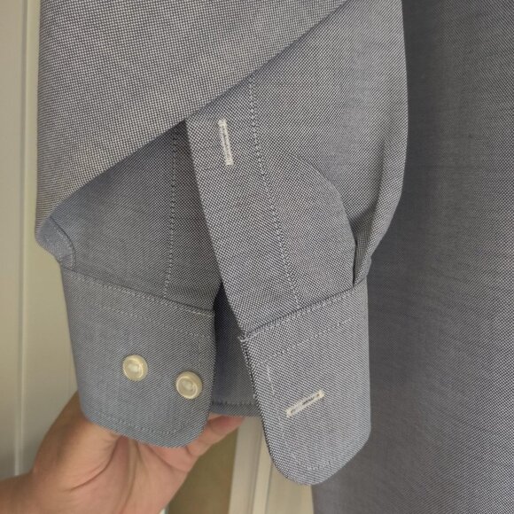 [EUC] Stafford Essentials Blue Dress Shirt - SZ 18 - Picture 6 of 8